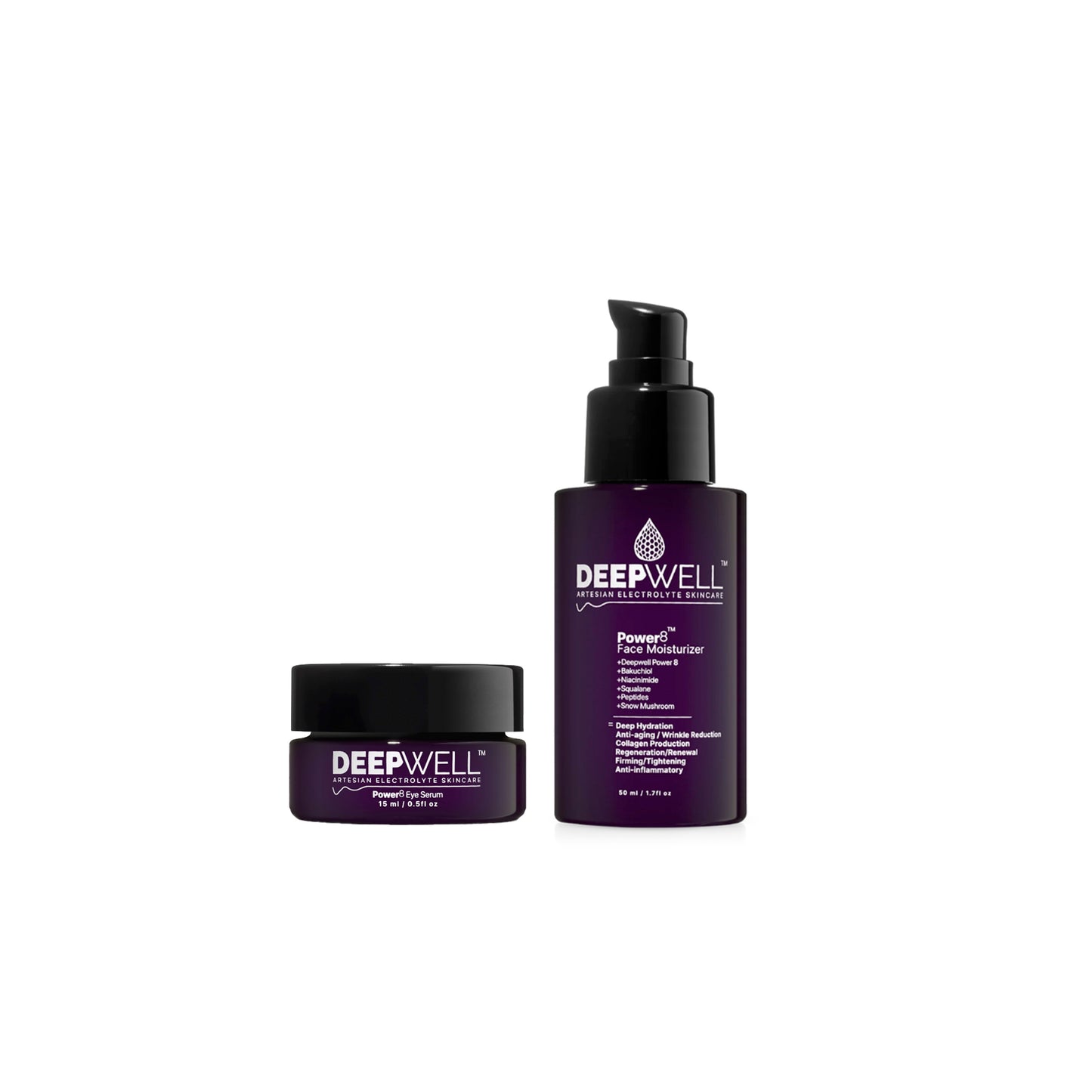 DeepWell Power8 Eye & Face Essentials Bundle — Eye Serum and Face Moisturizer