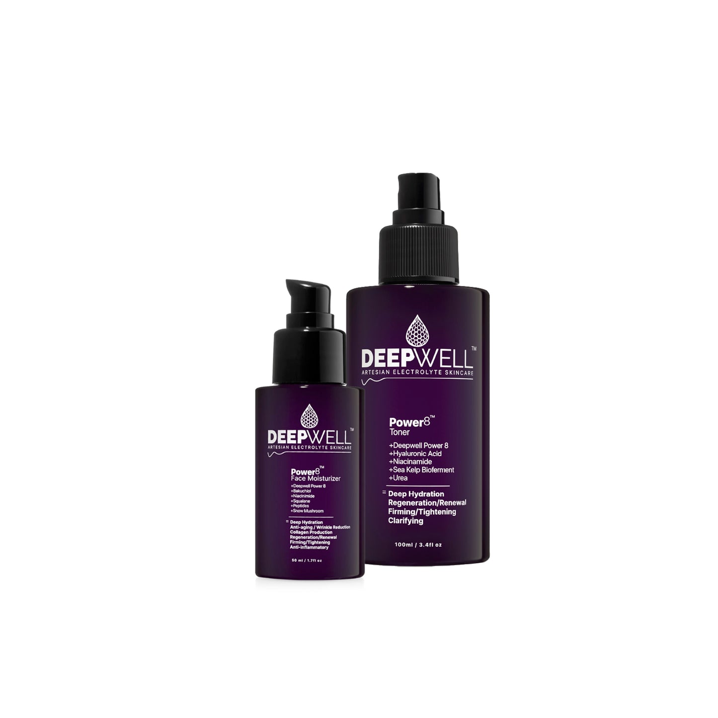 Power8 Toner and Face Moisturizer - Hydration & Barrier Duo Bundle