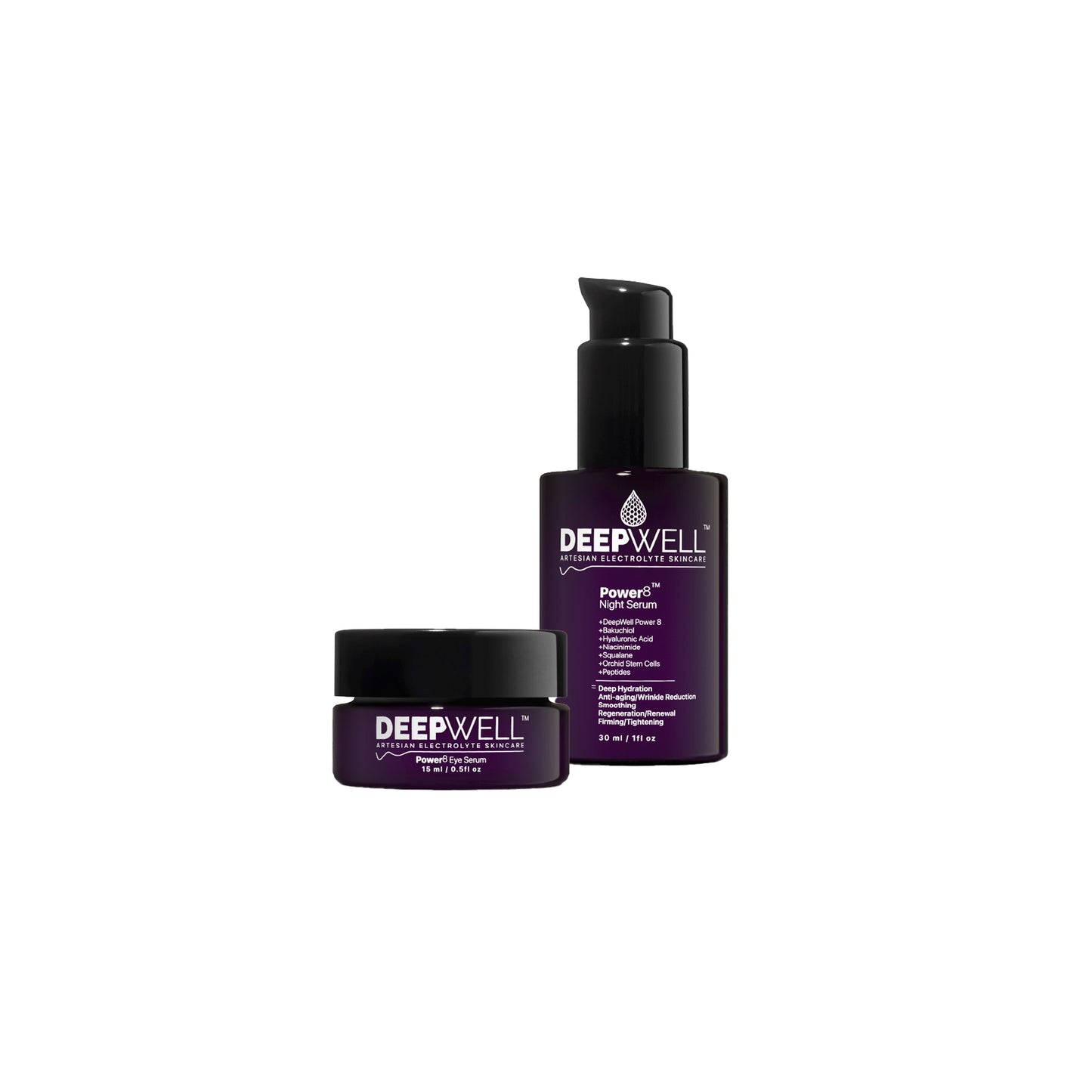 Power8 Night Serum and Face Moisturizer - Night Renewal Duo Bundle
