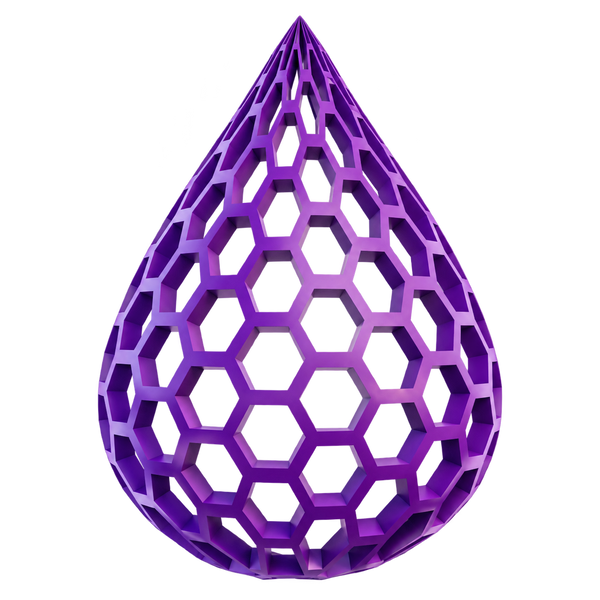 DeepWell Skincare honeycomb droplet logo